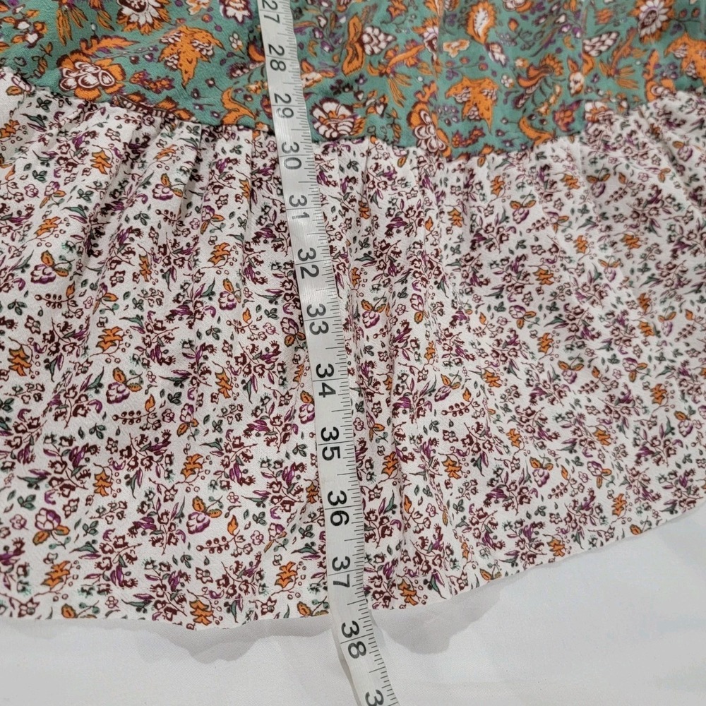 Universal Thread Womens Linen Dress Size Large Knee Length Floral Cottage Boho - Picture 5 of 8